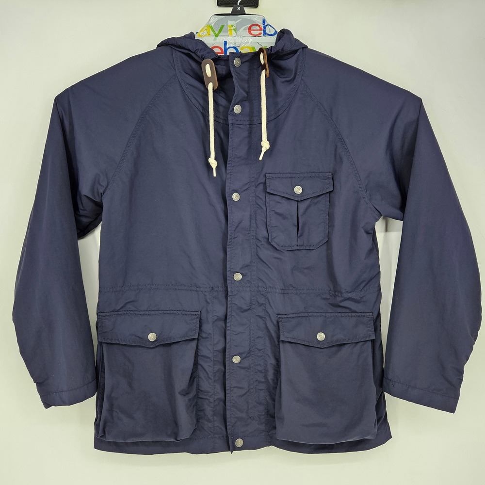 Flint And Tinder Jacket Mens Large Full Zip Buttons Blue Outdoors Hooded